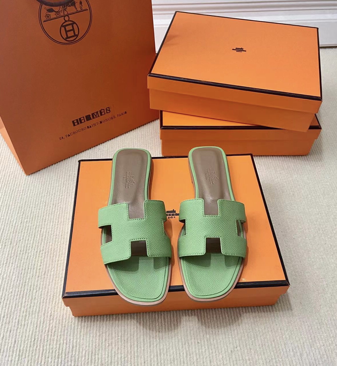 에르메스 올수공 오란 슬리퍼 샌들 앱송 88